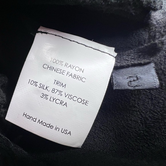 Enza Costa Woven Trapeze Dress Rayon 2 Medium Black - Picture 8 of 9